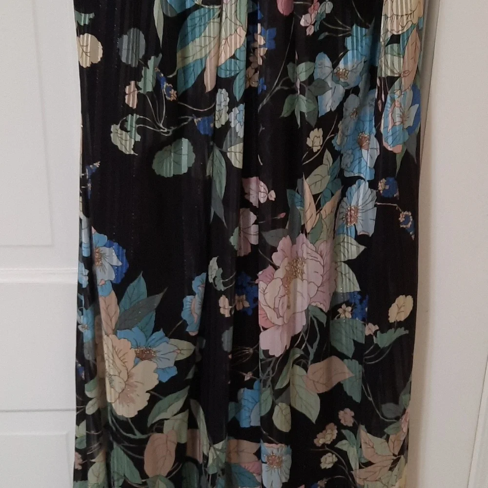 Adrianna Papell Floral Maxi Dress - Black and Blue - Picture 4 of 16